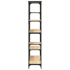 vidaXL Bücherregal Sonoma-Eiche 99x35,5x176 cm Holzwerkstoff und Stahl