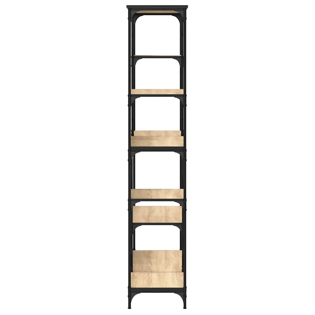 vidaXL Bücherregal Sonoma-Eiche 99x35,5x176 cm Holzwerkstoff und Stahl