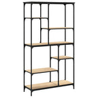 vidaXL Bücherregal Sonoma-Eiche 99x35,5x176 cm Holzwerkstoff und Stahl