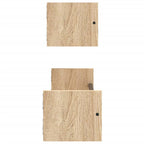vidaXL Wandregale mit Stangen 2 Stk. Sonoma-Eiche 60x16x14 cm
