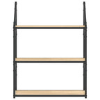 vidaXL Wandregal 3 Fächer Sonoma-Eiche 60x21x78,5 cm Holzwerkstoff