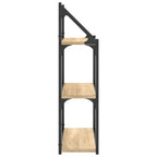 vidaXL Wandregal 3 Fächer Sonoma-Eiche 60x21x78,5 cm Holzwerkstoff