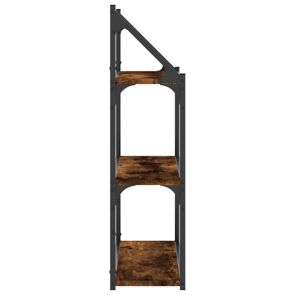 vidaXL Wandregal 3 Fächer Räuchereiche 60x21x78,5 cm Holzwerkstoff