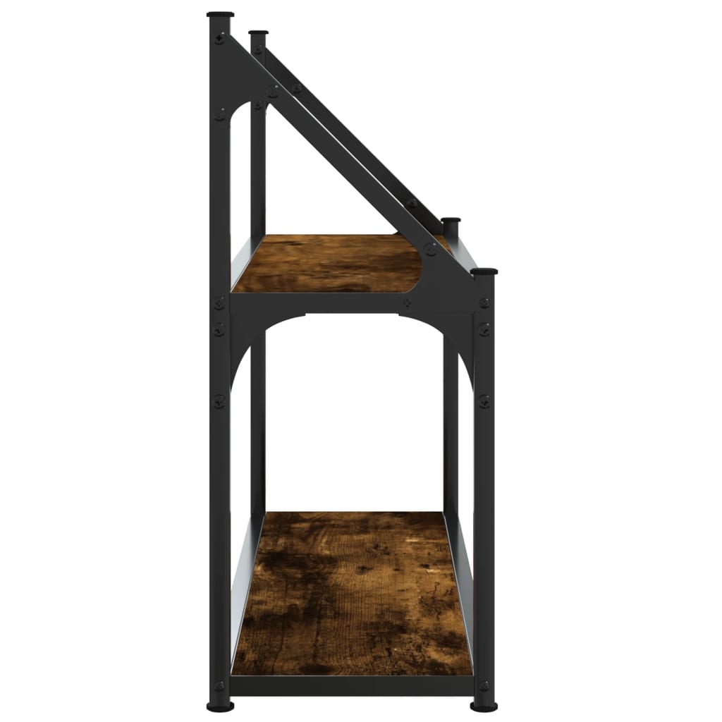 vidaXL Wandregal 2 Fächer Räuchereiche 60x21x51 cm Holzwerkstoff
