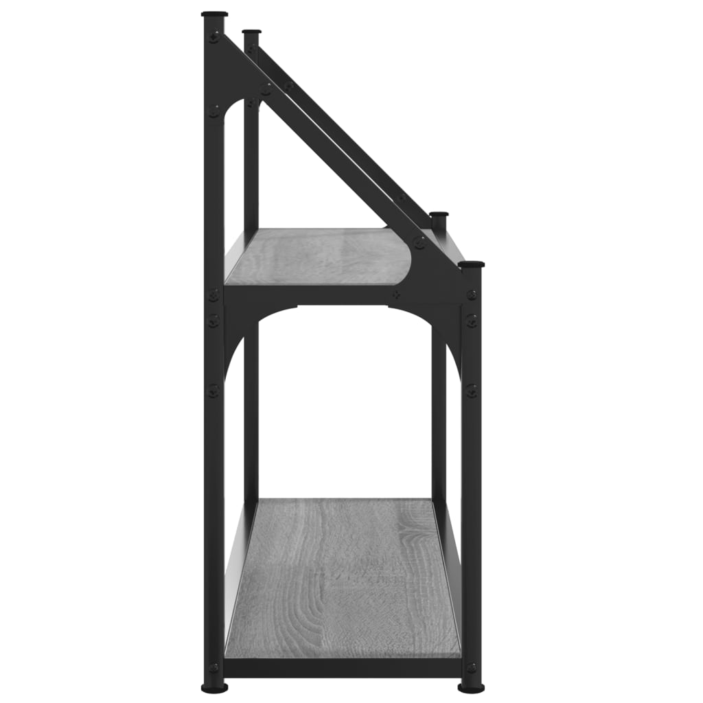vidaXL Wandregal 2 Fächer Grau Sonoma 60x21x51 cm Holzwerkstoff