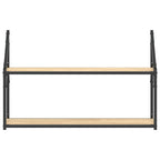vidaXL Wandregal 2 Fächer Sonoma-Eiche 80x21x51 cm Holzwerkstoff