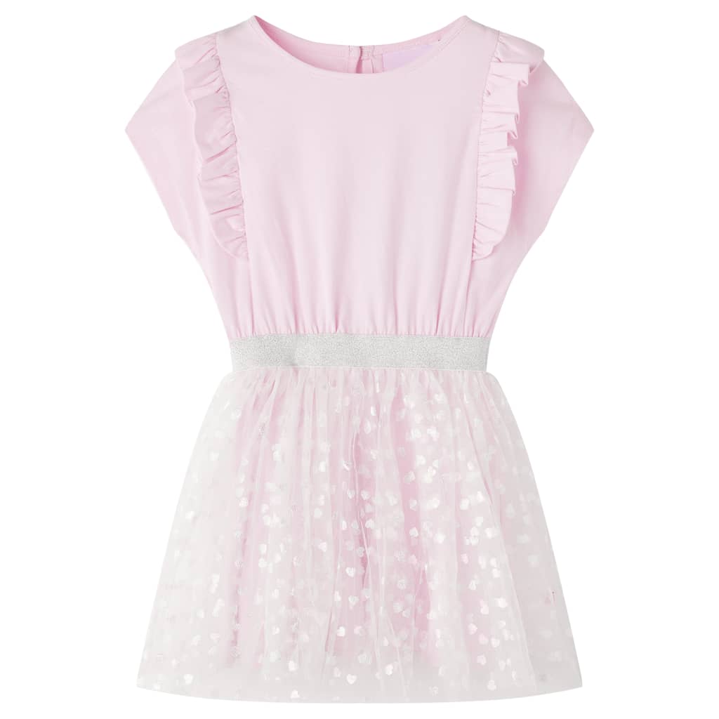 Kinderkleid mit Rüschen Hellblau 104