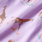 Kinderkleid mit Rüschenärmeln und Taillenband Lila 104