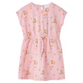 Kinderkleid mit Taillenband Hellorange 116