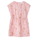 Kinderkleid mit Taillenband Hellorange 116