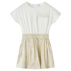 Kinderkleid mit Kurzen Ärmeln Ecru 116