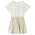 Kinderkleid mit Kurzen Ärmeln Ecru 128