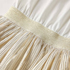 Kinderkleid mit Kurzen Ärmeln Ecru 128
