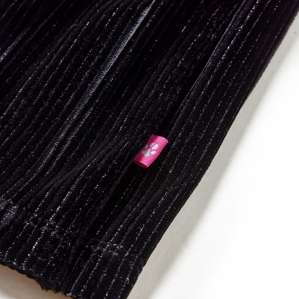 Kinder-Faltenrock mit Lurex Schwarz 116