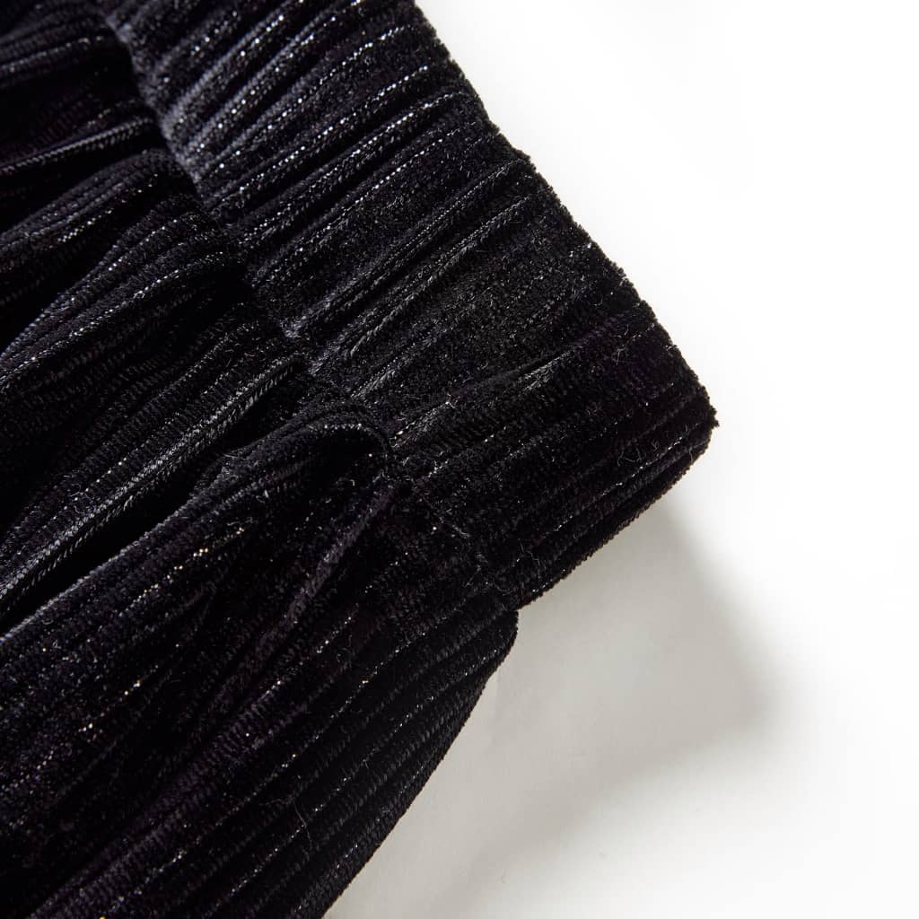 Kinder-Faltenrock mit Lurex Schwarz 116