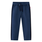 Kinderhose mit Schwarzen Zierleisten Marineblau 128