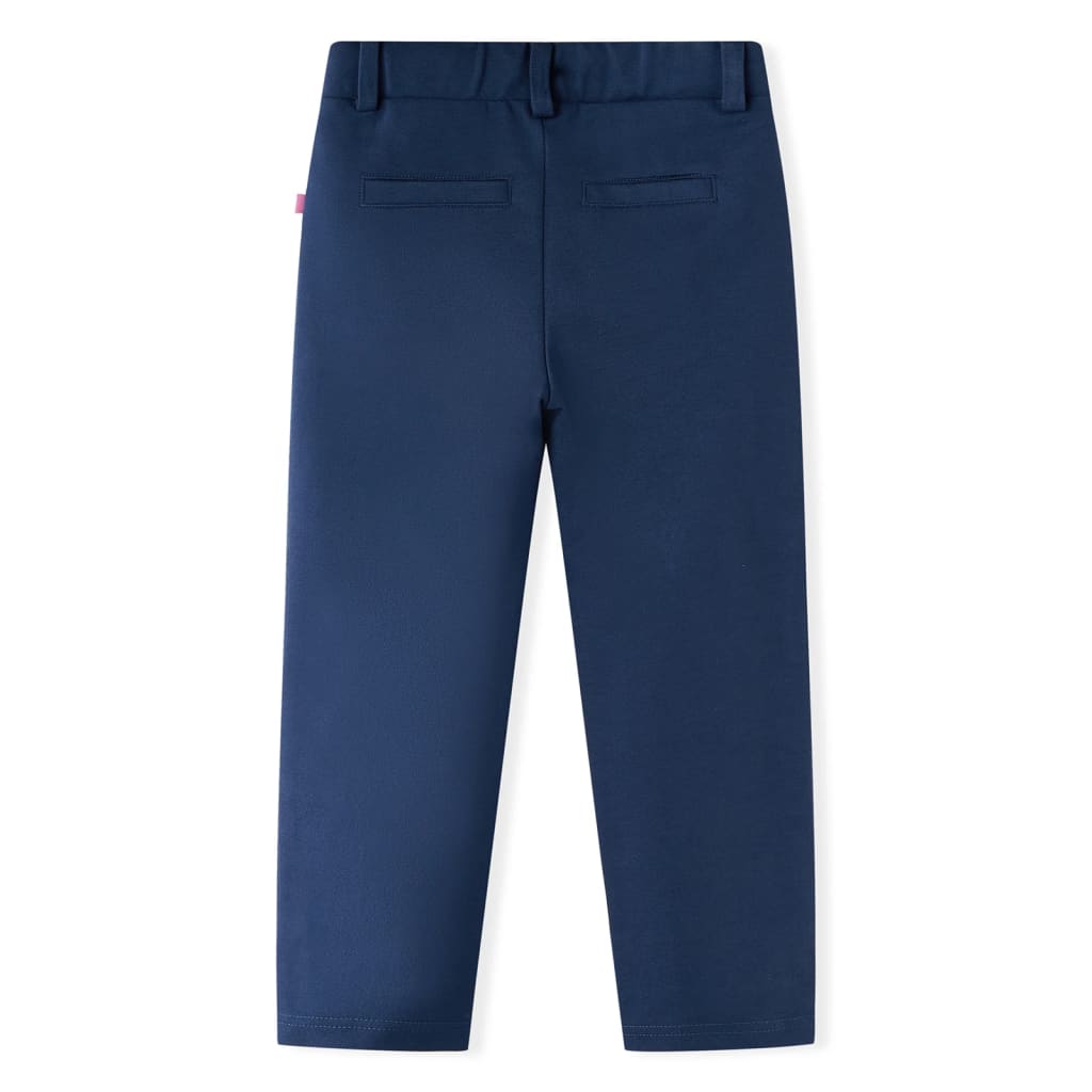 Kinderhose mit Schwarzen Zierleisten Marineblau 140