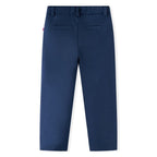 Kinderhose mit Schwarzen Zierleisten Marineblau 140