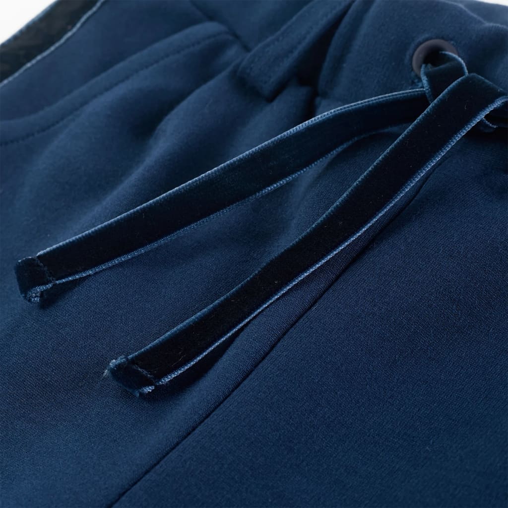 Kinderhose mit Schwarzen Zierleisten Marineblau 140