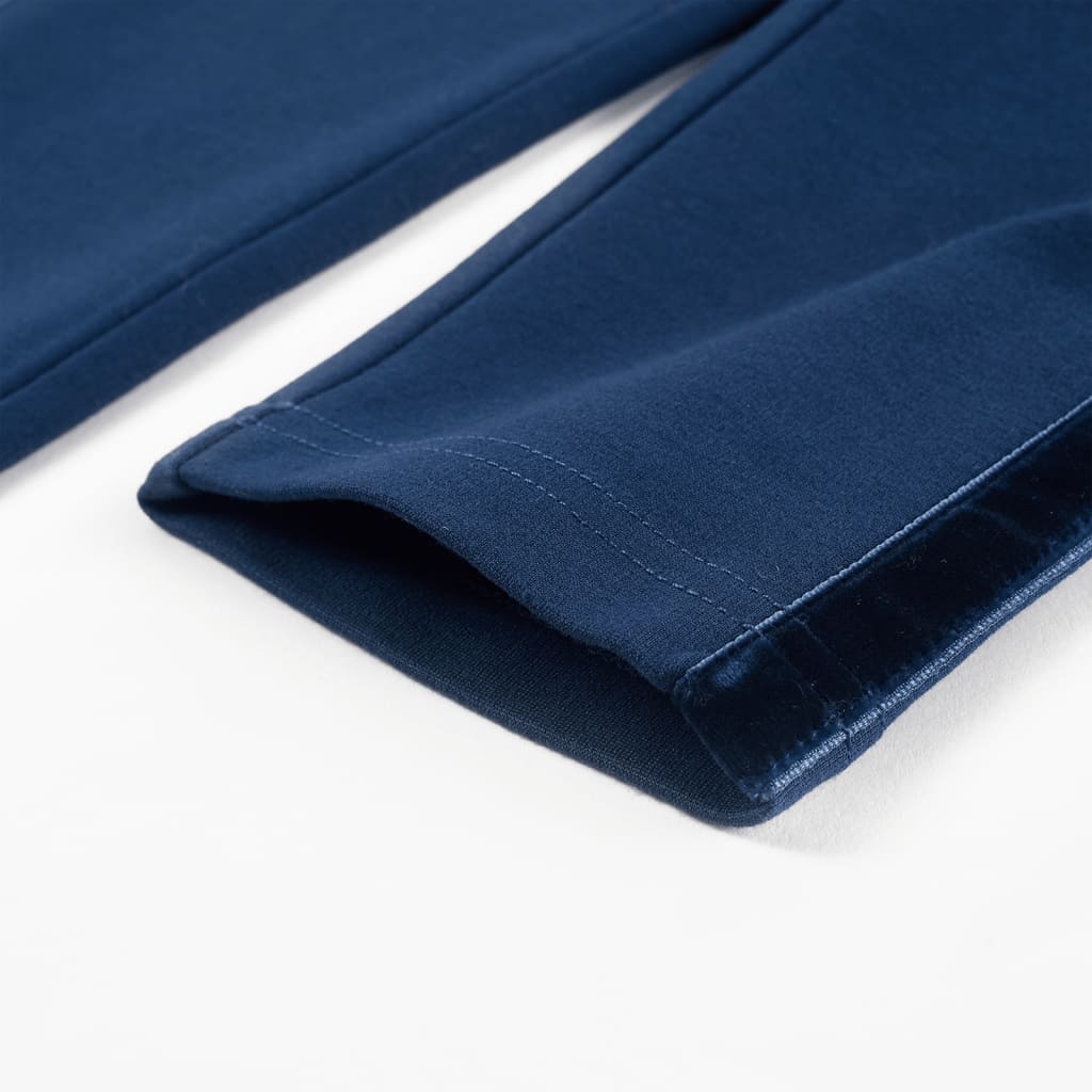 Kinderhose mit Schwarzen Zierleisten Marineblau 140