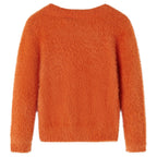 Kinderpullover Gestrickt Dunkelorange 128