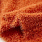 Kinderpullover Gestrickt Dunkelorange 140