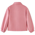 Kinderbluse mit Laternenärmeln Altrosa 104