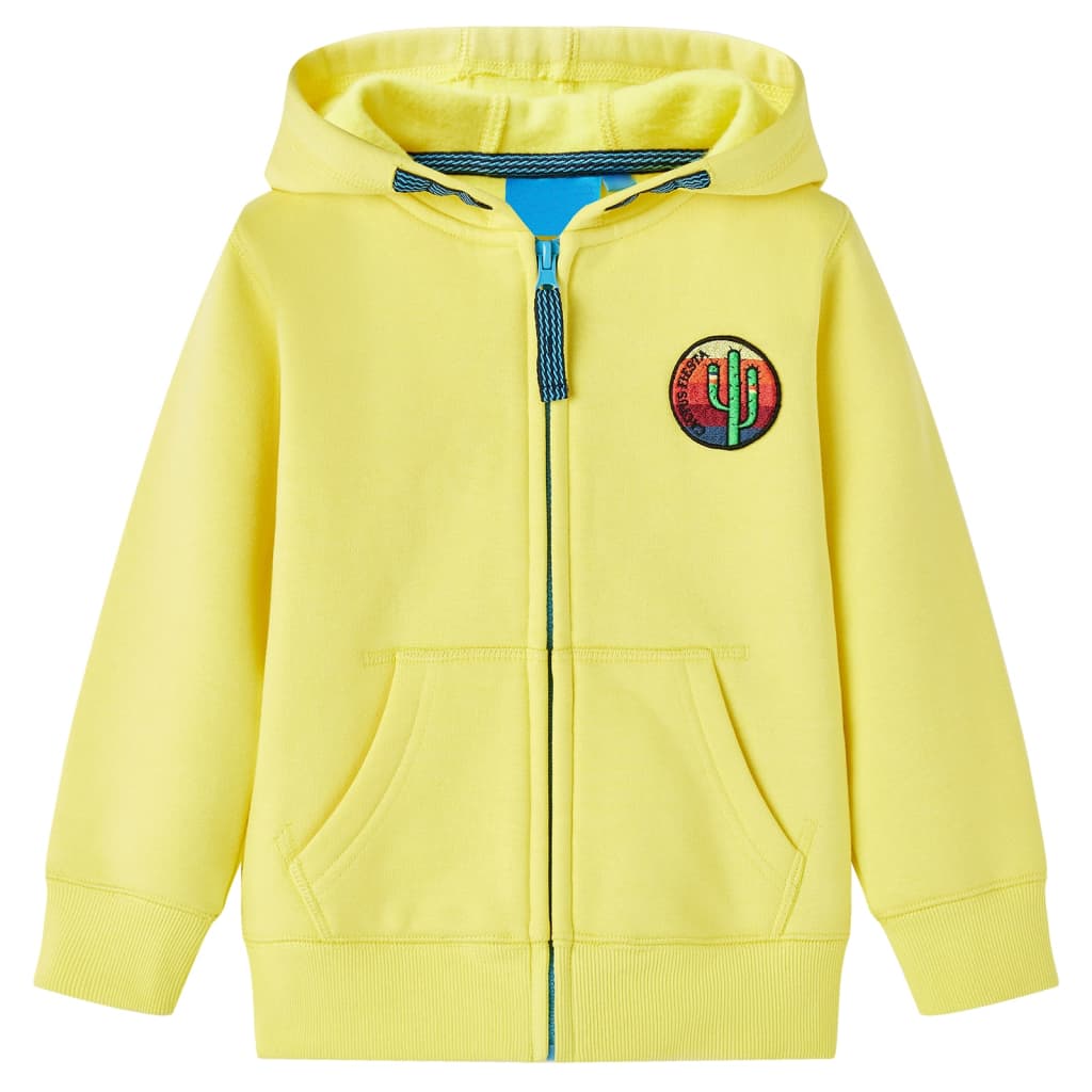 Kinder-Kapuzenpullover mit Reißverschluss Hellrosa 128