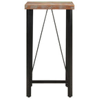 vidaXL Bartisch 55x55x107 cm Altholz Massiv und Eisen