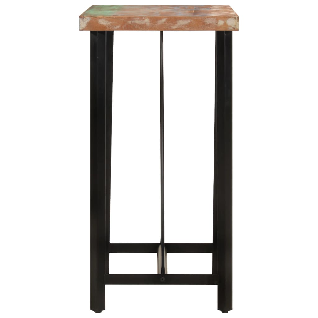 vidaXL Bartisch 55x55x107 cm Altholz Massiv und Eisen