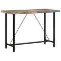 vidaXL Bartisch 55x55x107 cm Altholz Massiv und Eisen