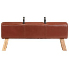 vidaXL Bank Turnbock-Design Braun 110 cm Echtleder