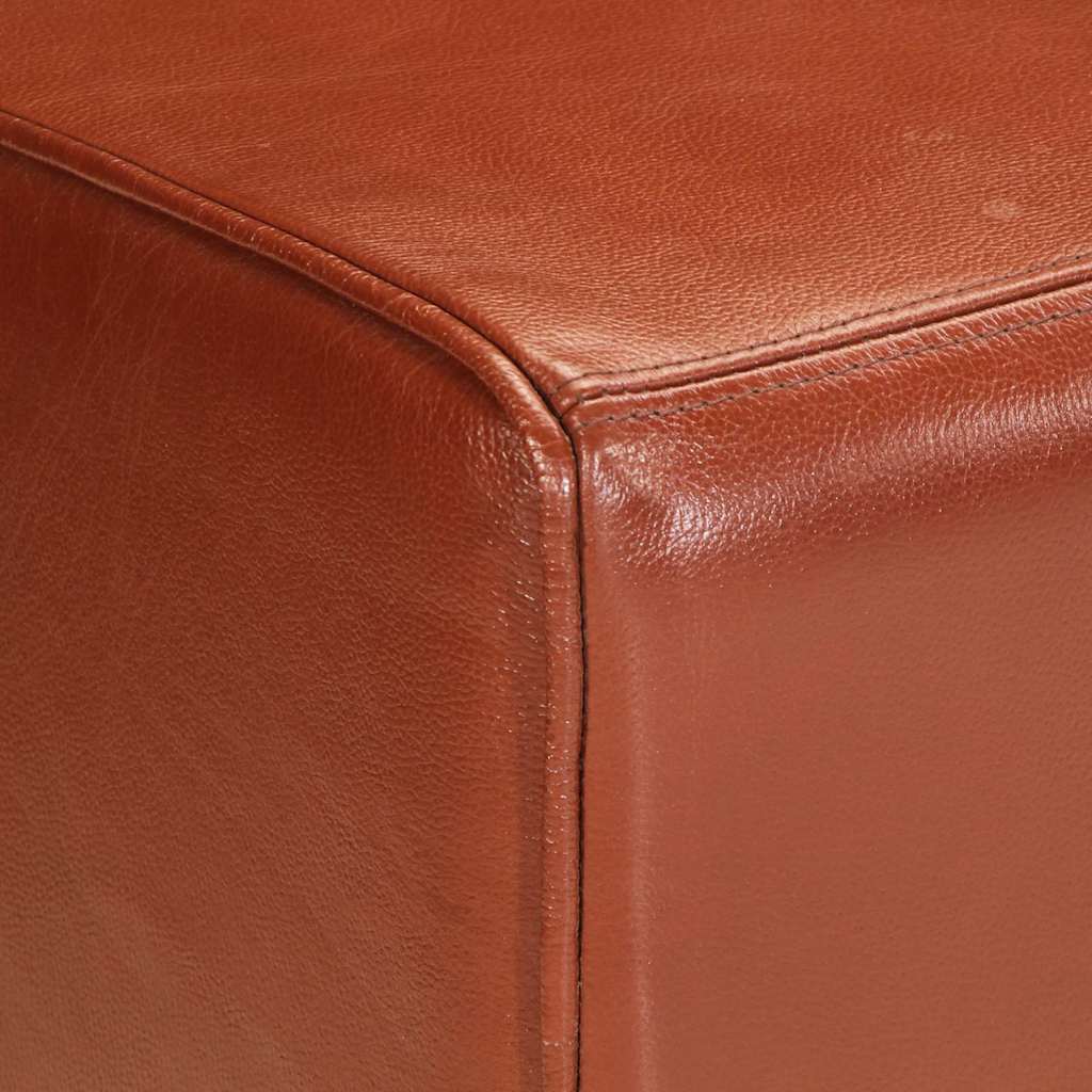vidaXL Bank Turnbock-Design Braun 110 cm Echtleder