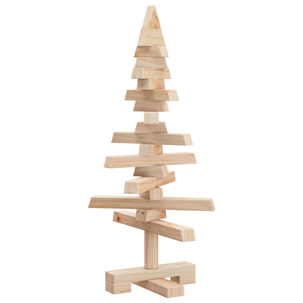 vidaXL | Holz Weihnachtsbaum | natürlich 60 cm Massivholz Kiefer