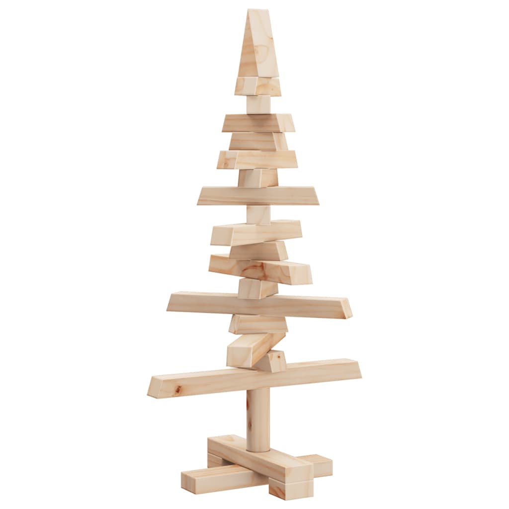 vidaXL | Holz Weihnachtsbaum | natürlich 60 cm Massivholz Kiefer
