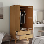 vidaXL Kleiderschrank OLDEN Braun 76,5x53x172 cm Massivholz Kiefer