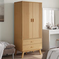 vidaXL Kleiderschrank OLDEN Braun 76,5x53x172 cm Massivholz Kiefer