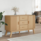 vidaXL Sideboard OLDEN Braun 114x43x73,5 cm Massivholz Kiefer