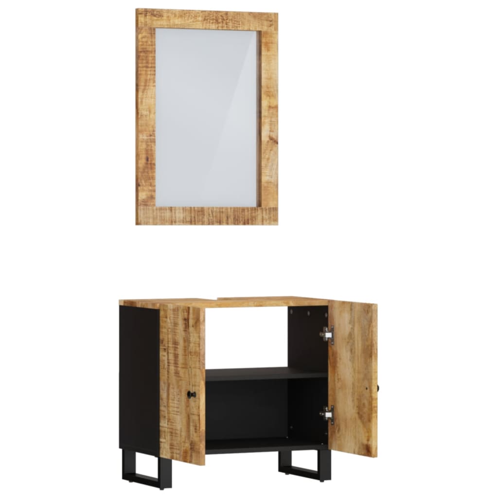 vidaXL 2-tlg. Badmöbel-Set Massivholz Mango