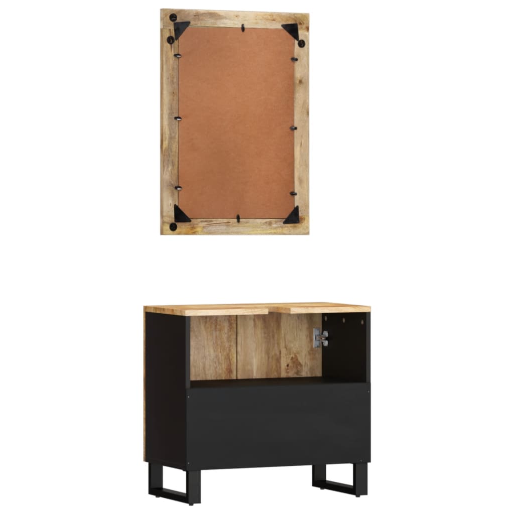 vidaXL 2-tlg. Badmöbel-Set Massivholz Mango