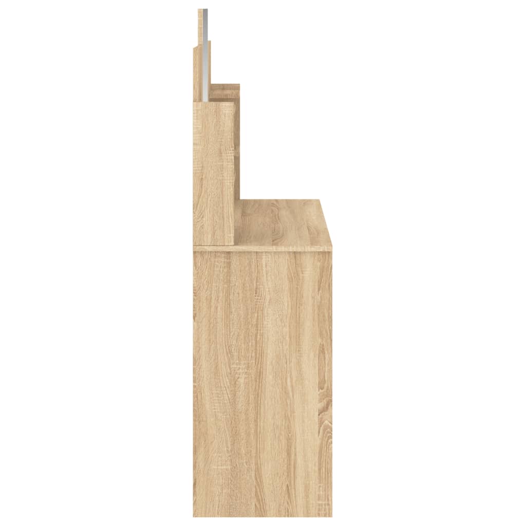vidaXL Schminktisch mit Spiegel Sonoma-Eiche 96x39x142 cm