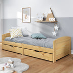 vidaXL Tagesbett mit 2 Schubladen IRUN 90x200 cm Massivholz Kiefer