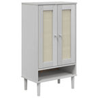 vidaXL Schuhschrank SENJA Rattan-Optik Weiß 59,5x35x107cm Kiefernholz