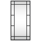 vidaXL Wandspiegel Schwarz 30x60 cm Rechteckig Eisen