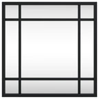 vidaXL Wandspiegel Schwarz 30x30 cm Quadratisch Eisen