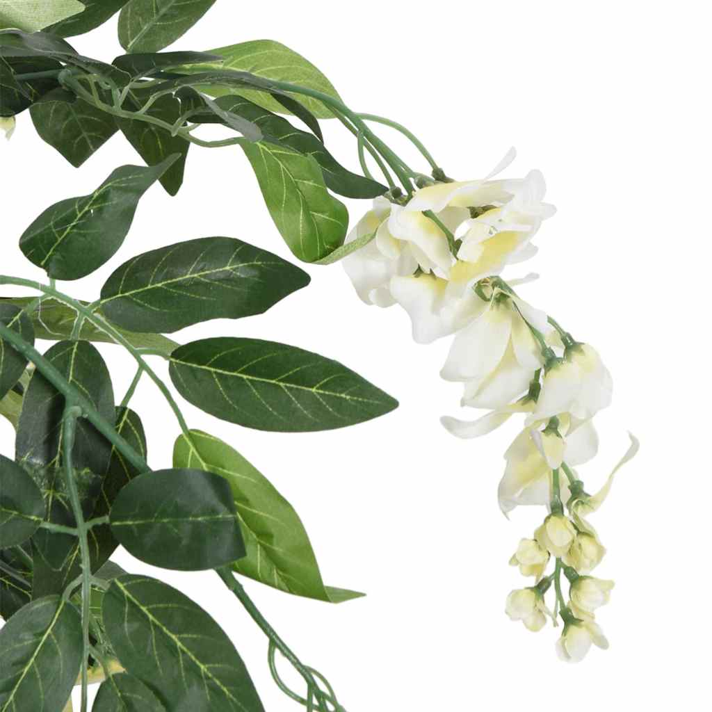 vidaXL Glyzinienbaum Künstlich 1260 Blätter 180 cm Grün und Weiß