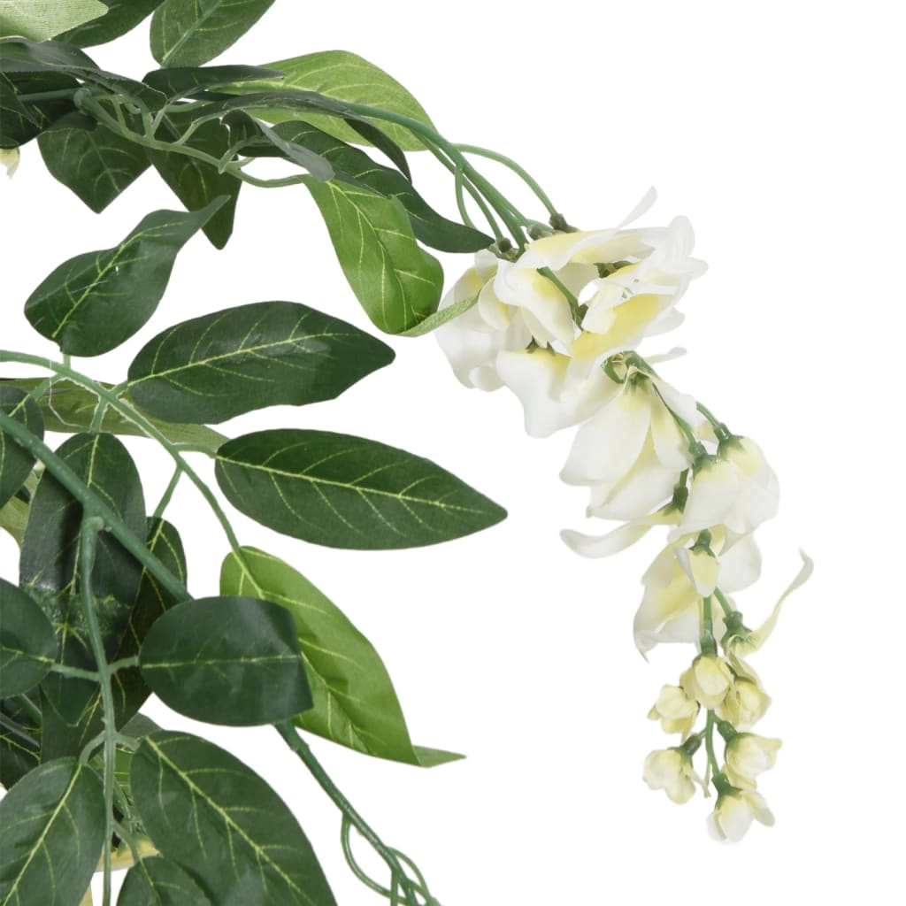 vidaXL Glyzinienbaum Künstlich 1470 Blätter 200 cm Grün und Weiß