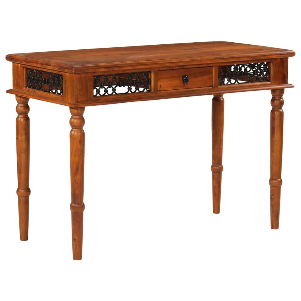 vidaXL Schreibtisch mit Schublade 110x50x77 cm Massivholz Akazie
