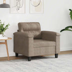 vidaXL Sessel Hellgrau 60 cm Mikrofasergewebe