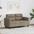 vidaXL 2-Sitzer-Sofa Dunkelgrau 140 cm Mikrofasergewebe